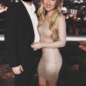 Windsor: Sparkly Mauve Mini Dress